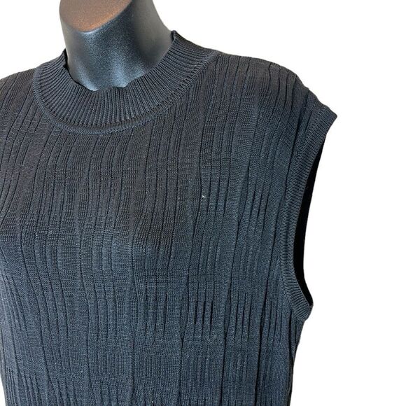 Peruvian connection 3D knit textured wavy maxi dress Pima cotton vintage 80s - Picture 2 of 5